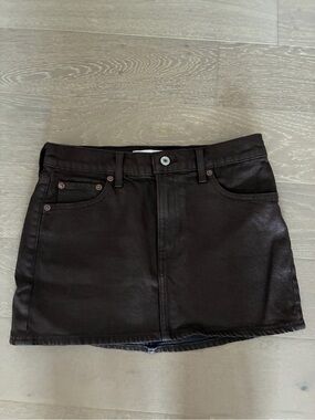 Abercrombie Dark Brown Denim Mini Skirt